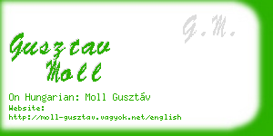 gusztav moll business card