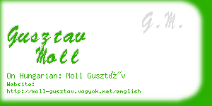 gusztav moll business card